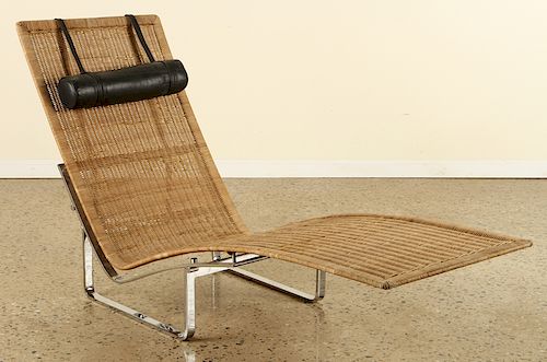 POUL KJAERHOLM STEEL RATTAN CHAISE