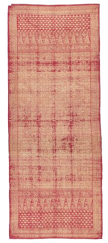 19TH C. SILK SONGKET SELENDANG,