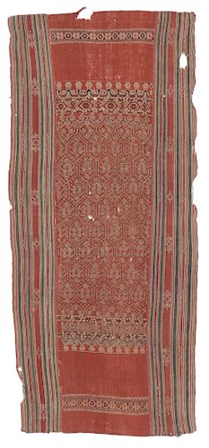 RARE 19THC PUA KOMBU SUNGKIT, BORNEO19th