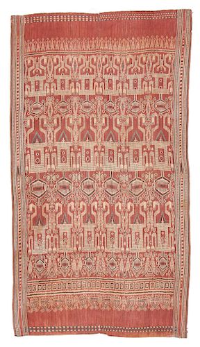 ANTIQUE CEREMONIAL PUA IKAT TEXTILE  38b164