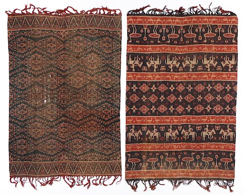 2 OLD FLORES COTTON IKAT CEREMONIAL