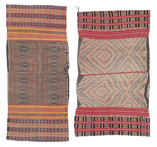 2 WEST TIMOR WOMAN'S SARONGS2 woman's