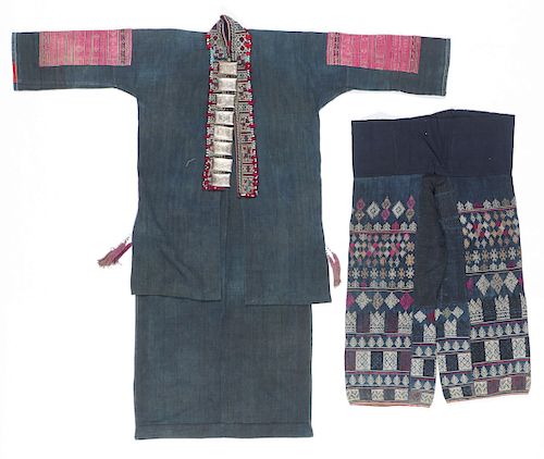 OLD YAO TUNIC AND EMBROIDERED PANTS,