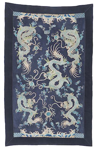 CEREMONIAL TEXTILE WITH DRAGONS,