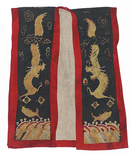 ANTIQUE YAO SHAMAN'S SILK EMBROIDERED