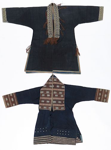 2 OLD INDIGO JACKETS YAO PEOPLE  38b1e1