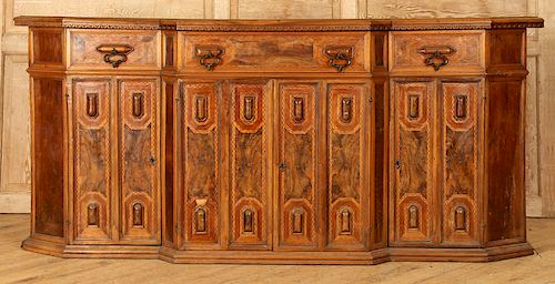 19TH C. ITALIAN WALNUT SIDEBOARD