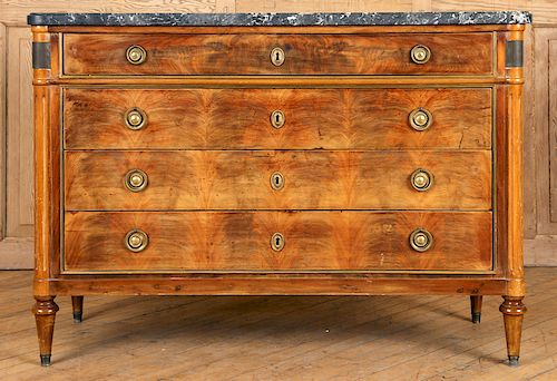 LATE 19TH C FRENCH MAHOGANY COMMODE 38b22b