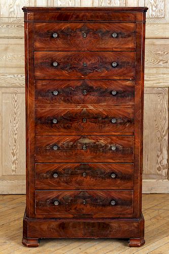 FRENCH MAHOGANY CHEST OF DRAWERS 38b231