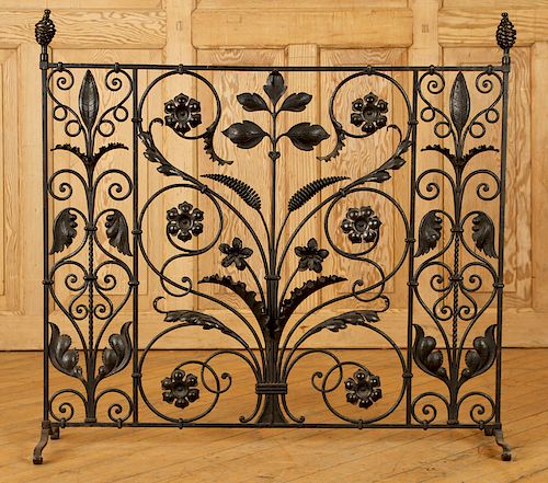 CONTINENTAL WROUGHT IRON FIRE SCREEN