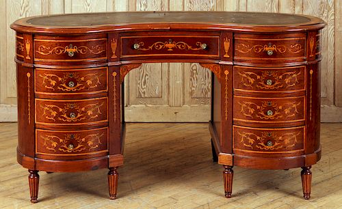 ENGLISH MAHOGANY KIDNEY SHAPED 38b280