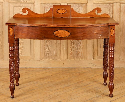 19TH C. CARVED MAHOGANY CONSOLE