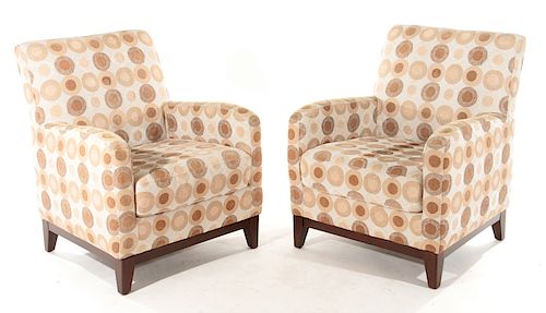 PAIR CONTEMPORARY UPHOLSTERED CLUB 38b29b