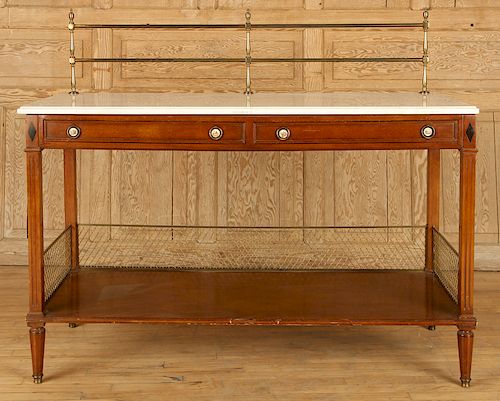 MARBLE TOP DIRECTOIRE STYLE SERVER