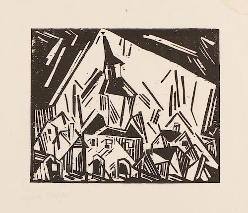 LYONEL FEININGER 1871 1956 TOWN 38b2b1