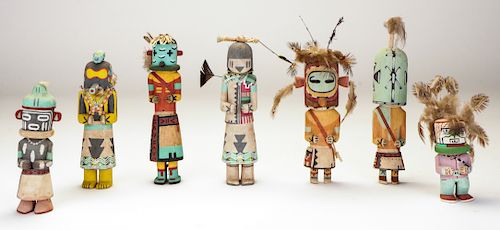 GROUP OF 7 HOPI KACHINA DOLLSGroup 38b2d7