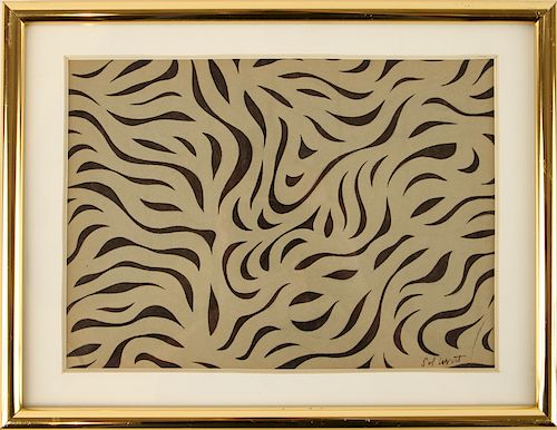 SOL LEWITT LOOPS AND CURVES LINOCUT 38b2f8