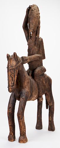 AFRICAN BAMBARA HORSE AND RIDERAfrican