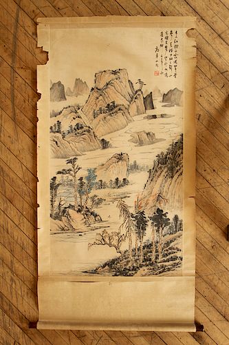 SIGNED ANTIQUE CHINESE WATERCOLOR