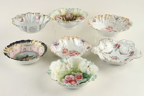 7 CONTINENTAL HAND PAINTED PORCELAIN 38b36d