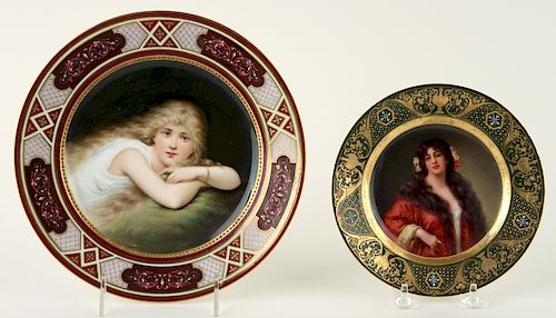 TWO ROYAL VIENNA PORCELAIN CABINET