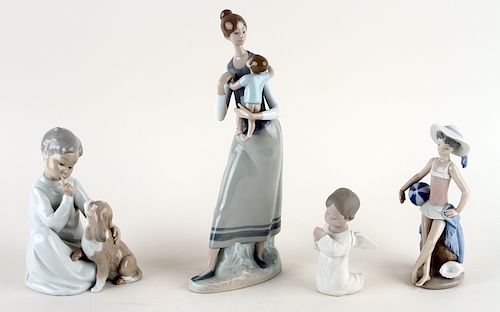 COLLECTION OF FOUR LLADRO PORCELAIN 38b38c