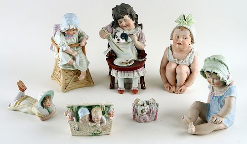 COLLECTION OF FIVE CONTINENTAL PORCELAINS