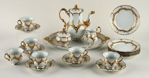 23 PIECE MEISSEN GILT PORCELAIN 38b3da