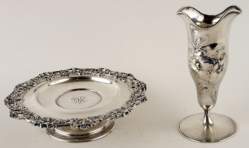 GORHAM STERLING SILVER TAZZA AND