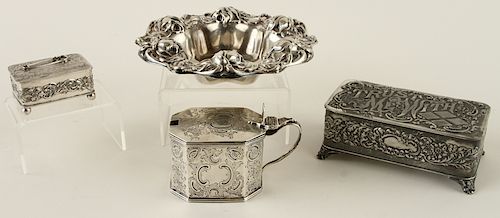 4PC. SILVER & SILVERPLATE ITEMS