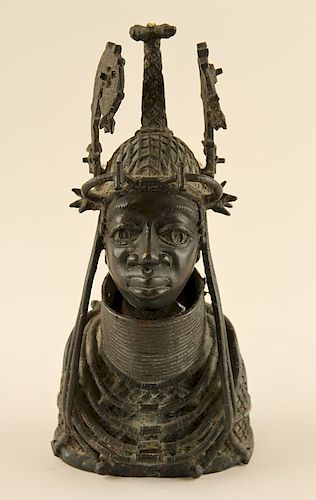 NIGERIAN BENIN TRIBAL CAST BRONZE