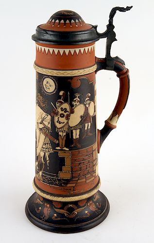 GERMAN METTLACH BEER STEIN #2383