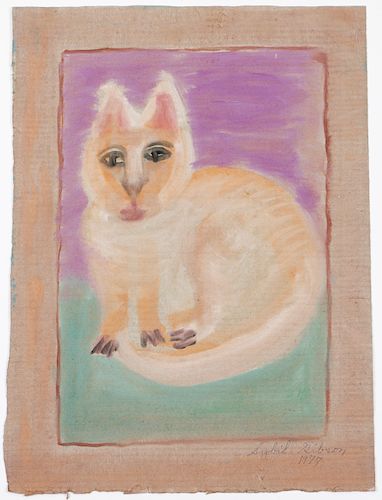 SYBIL GIBSON (1908-1995) WHITE CAT,