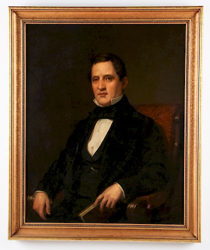 AMERICAN SCHOOL MID 19TH C PORTRAIT 38b545