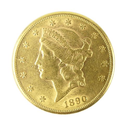 1890 S 20 LIBERTY GOLD PIECE DOUBLE 38b590