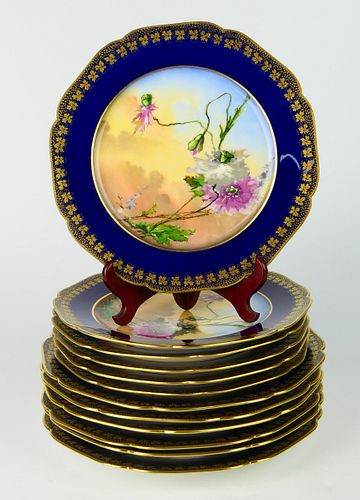 (12) FABULOUS HAND PAINTED LIMOGES