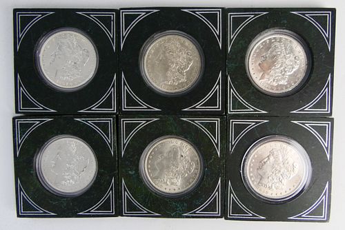 LOT OF (6) 19TH CENTURY MORGAN U.S.