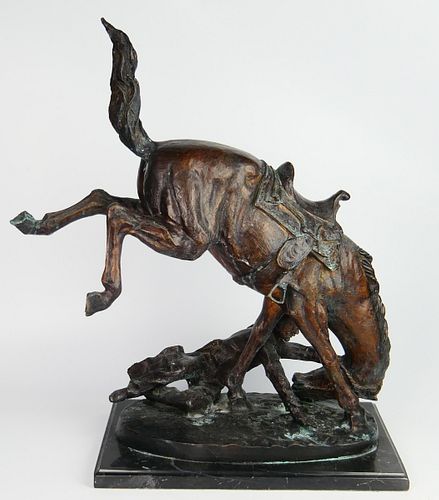 AFTER F.REMINGTON BRONZE 25" SCULPTUREAFTER