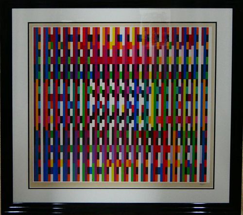 YACOV AGAM SERIGRAPH TITLED MOVEMENT Large 38b685