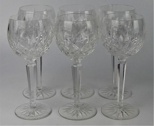 SET OF 6 WATERFORD STYLE WINE GLASSESEach