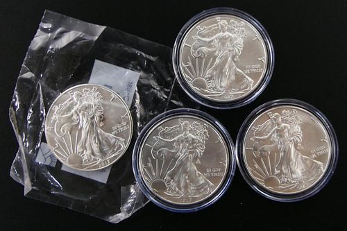 LOT OF 4 2017 LIBERTY EAGLE SILVER 38b724