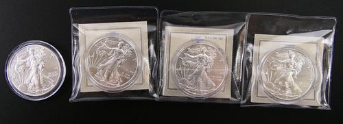 LOT OF (4) 2018 LIBERTY EAGLE SILVER