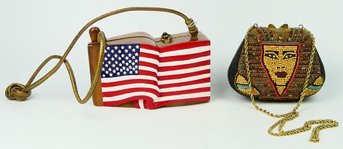 2 PURSES TIMMY WOODS AMERICAN FLAG
