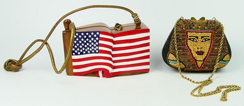 2 PURSES TIMMY WOODS AMERICAN FLAG 38b738