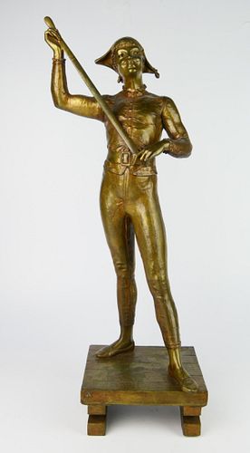 BRONZE JESTER 22 1 4 SCULPTUREBRONZE 38b768