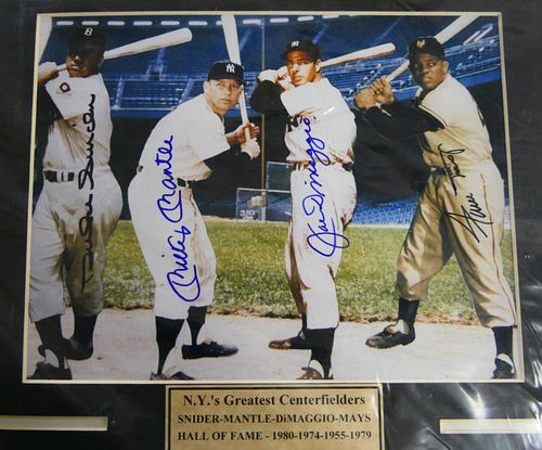 SNIDER MANTLE DIMAGGIO MAY SIGNED 38b786