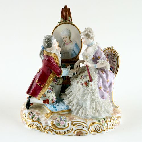 ANTIQUE MEISSEN PORCELAIN FIGURAL 38b78b