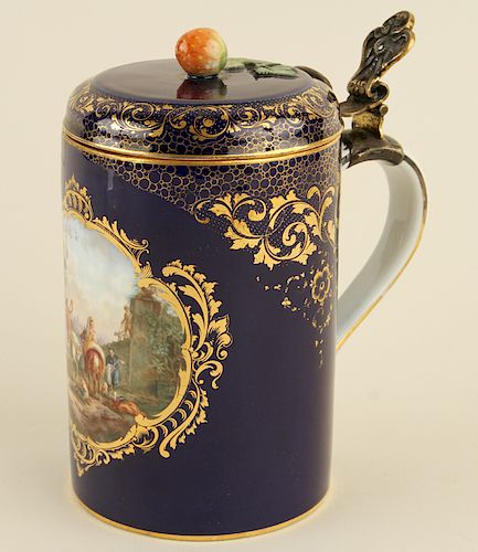 19TH C. MEISSEN GILT AND COBALT