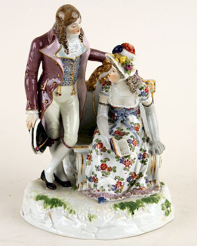 ANTIQUE MEISSEN PORCELAIN COURTING