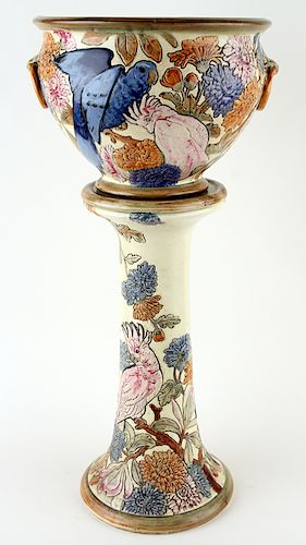 ART NOUVEAU GLAZED TERRACOTTA JARDINIERE 38b844